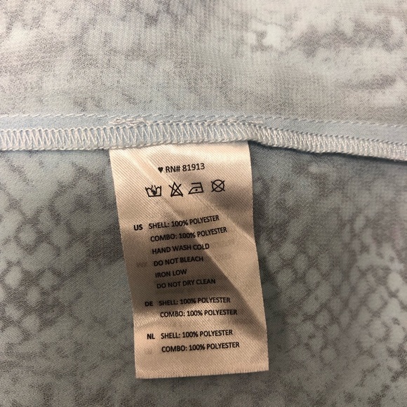 Layered Light Blue Snakeskin Mini Dress - Picture 6 of 7